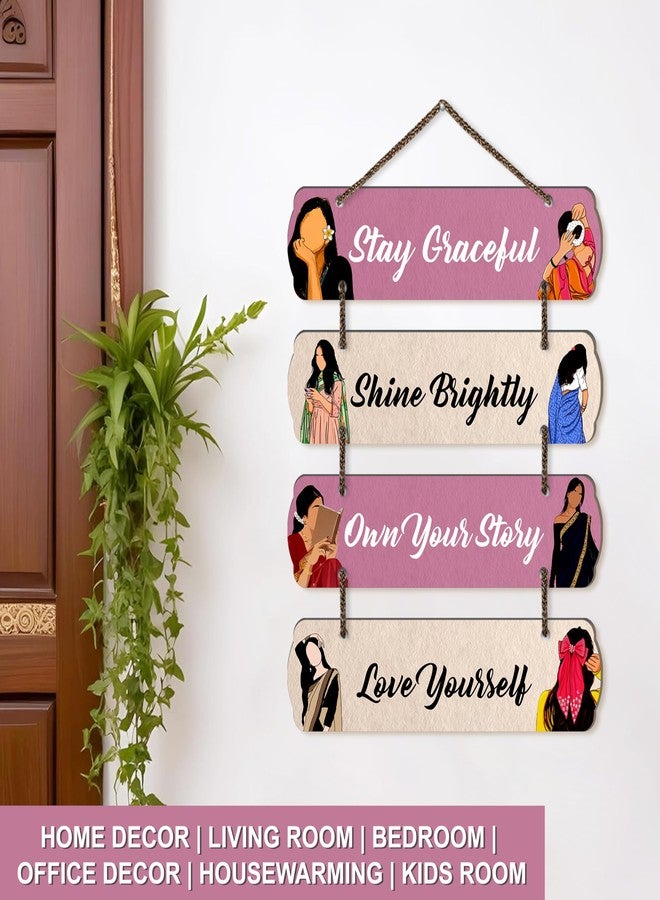 Rousrie Home Quote Decorative Wall Art MDF Wooden Wall Hanger for Living Room | Bedroom | Home Decor | Gifts | Wood Decoration Items | Artworks Hangings (Design 11) - Image 3